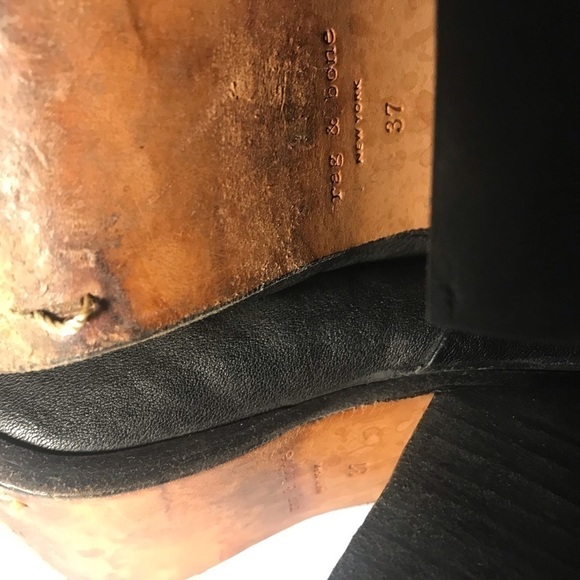 Rag And Bone women’s leather Black Boots 37 - Picture 6 of 6